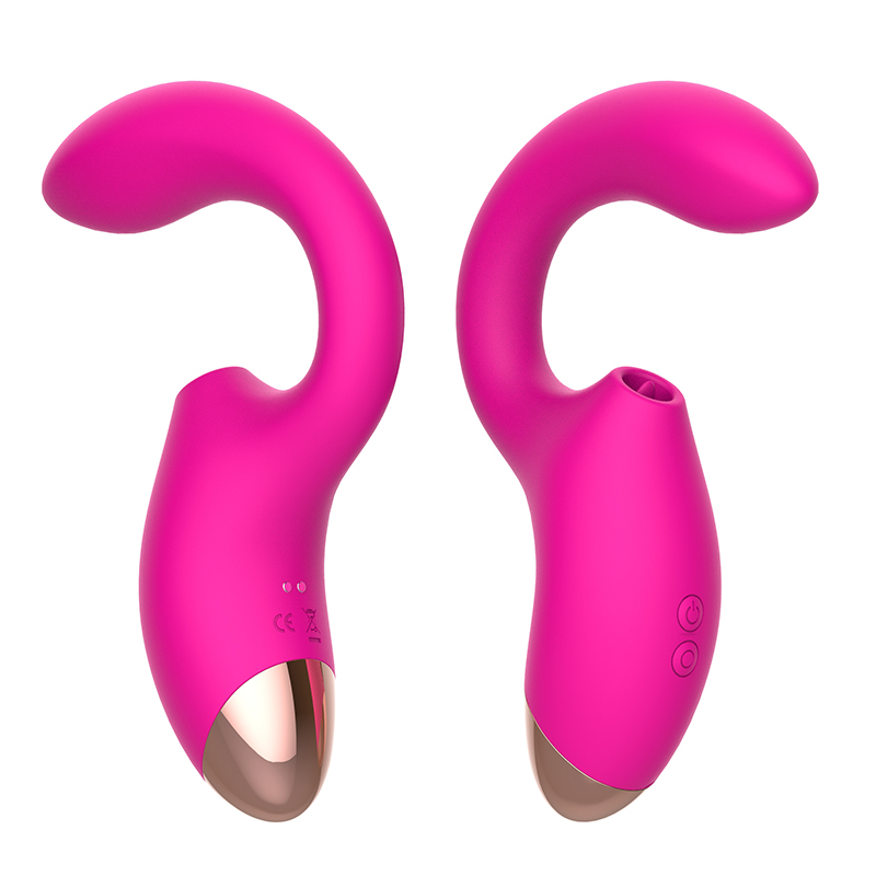 Finger Liknande Design Lila Färger Klitoris Stimulator Sugande Vibrator