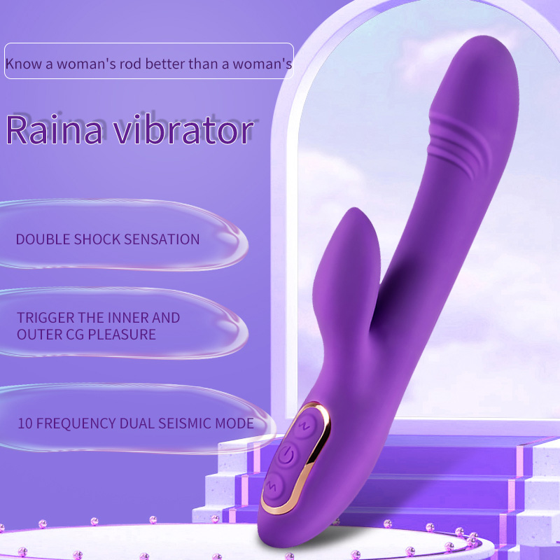 G Spot Rabbit Vibrator Klitoris Massager För Kvinnor Lila